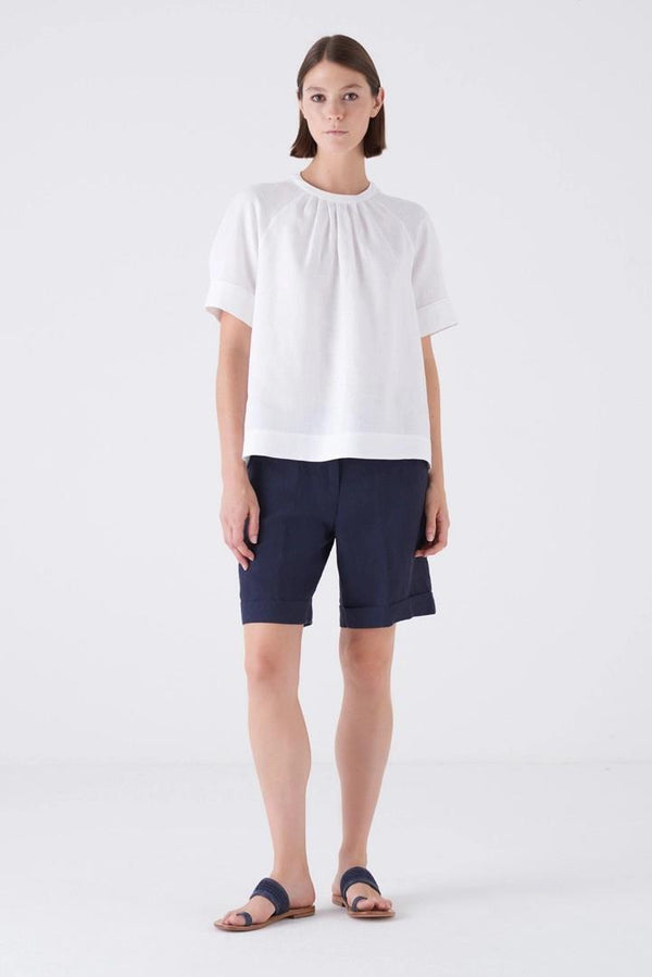 AMINA RUBINACCI SUGAR LINEN BLOUSE