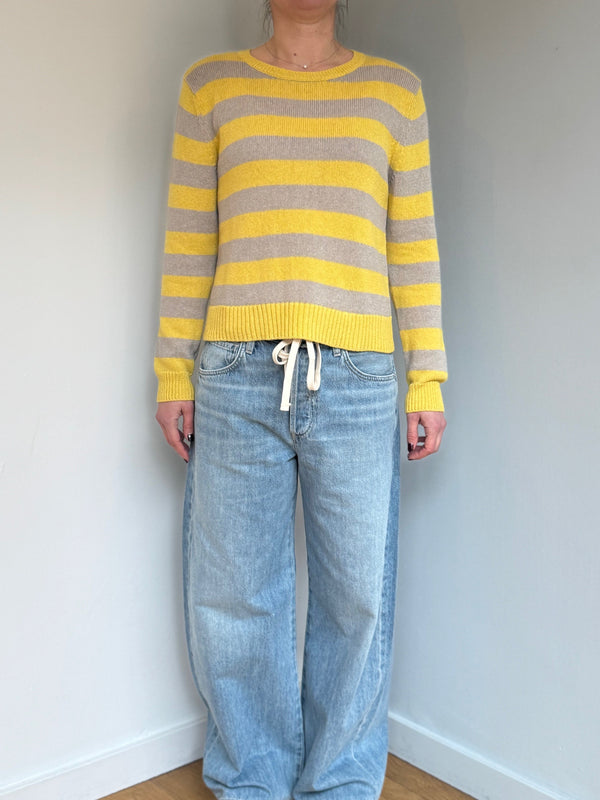 CASHCA STRIPED CREW NECK JUMPER