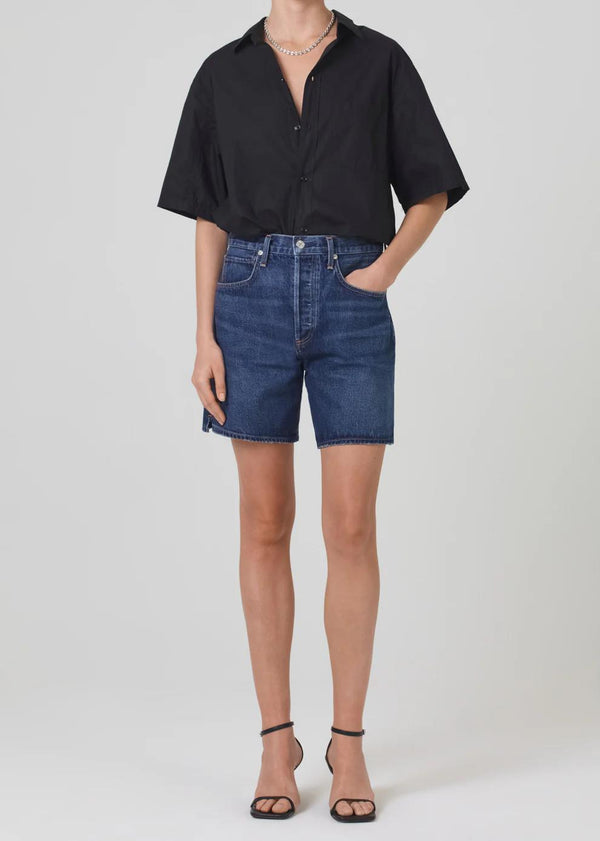 CITIZENS OF HUMANITY MARLOW LONG VINTAGE SHORTS IN SCHNAPS