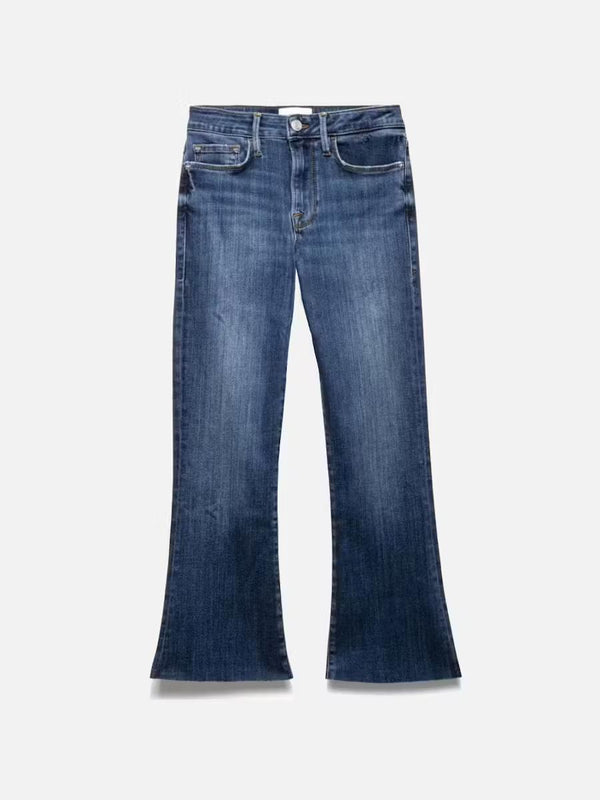 FRAME LE CROP MINI BOOT JEANS IN LUPINE