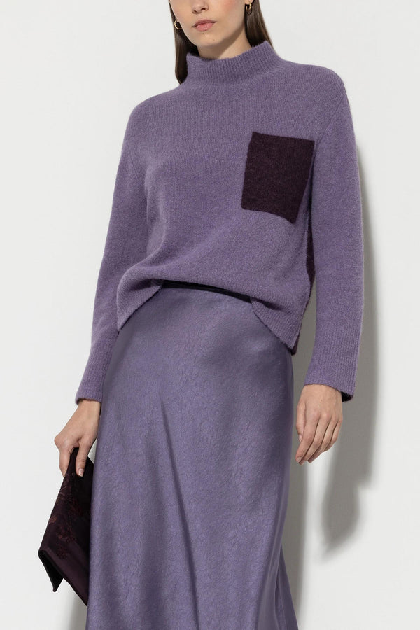 LUISA CERANO PATCH POCKET TURTLENECK JUMPER