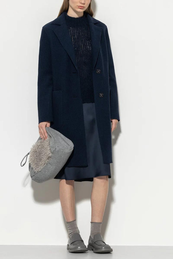 LUISA CERANO WOOL LONGLINE BLAZER COAT