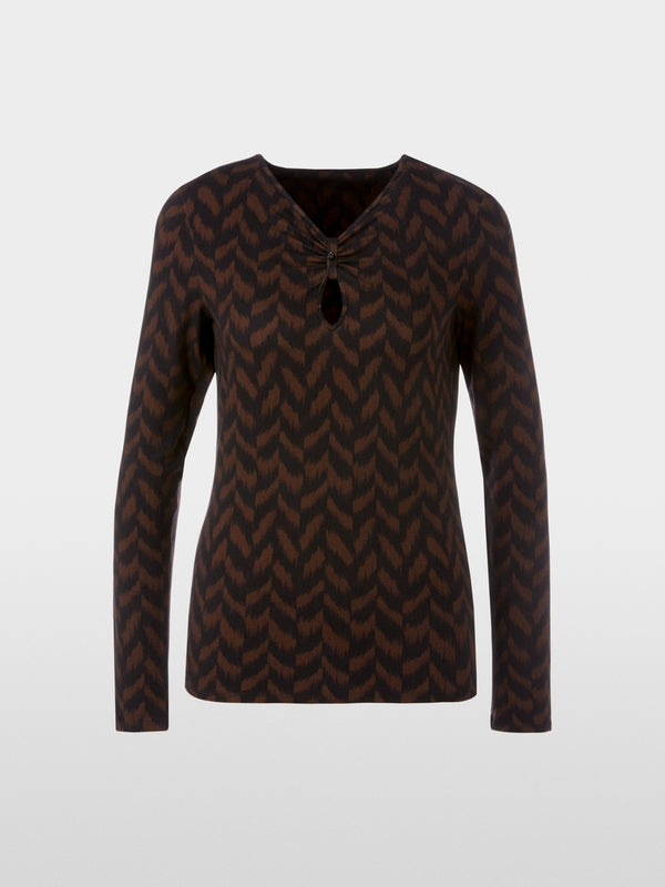 MARC CAIN HERRINGBONE STRETCHY TOP