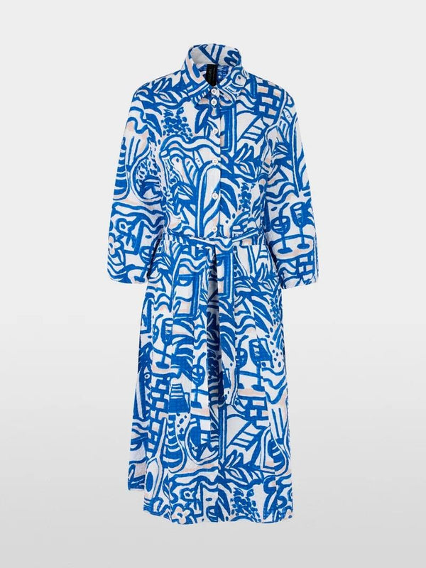 MARC CAIN PAINTING PRINT SHIRT DRESS