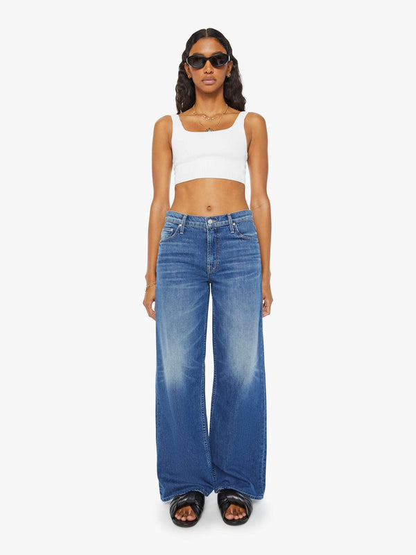 MOTHER JEANS THE SPINNER ZIP SNEAK JEANS