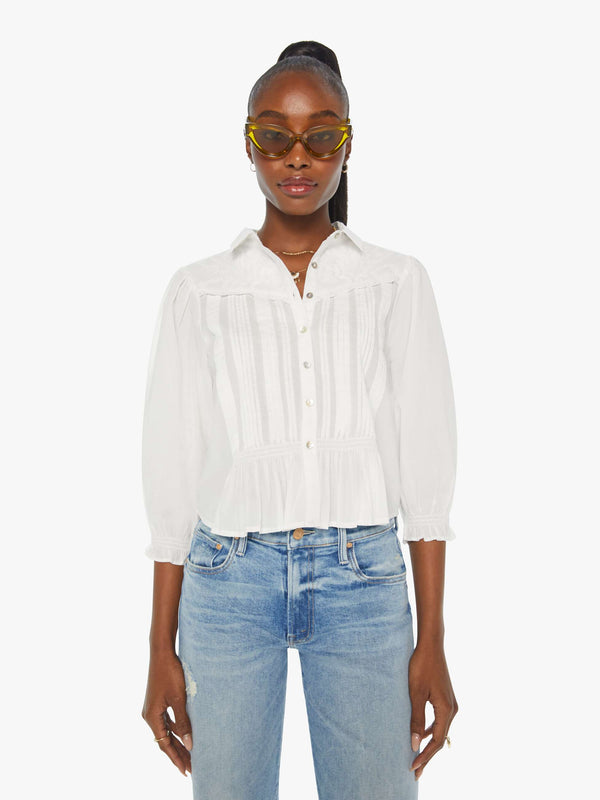 MOTHER JEANS THE TUCKS AND GATHERS BLOUSE