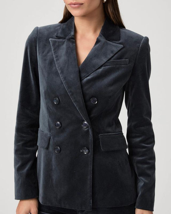 PAIGE DENIM MALBEC VELVET BLAZER