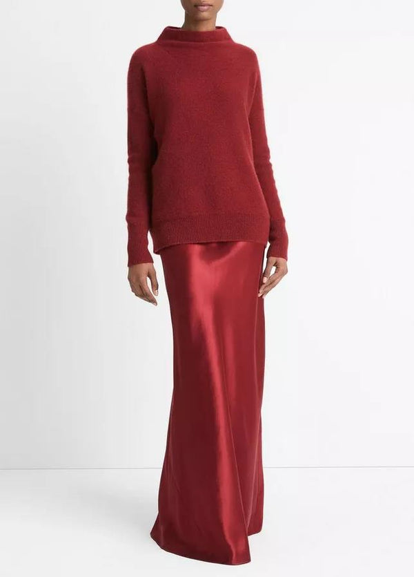 VINCE BOILED CASHMERE FUNNEL NECK JUMPER