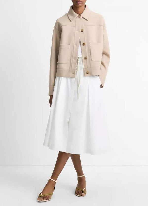 VINCE DOUBLE FACED CROPPED JACKET