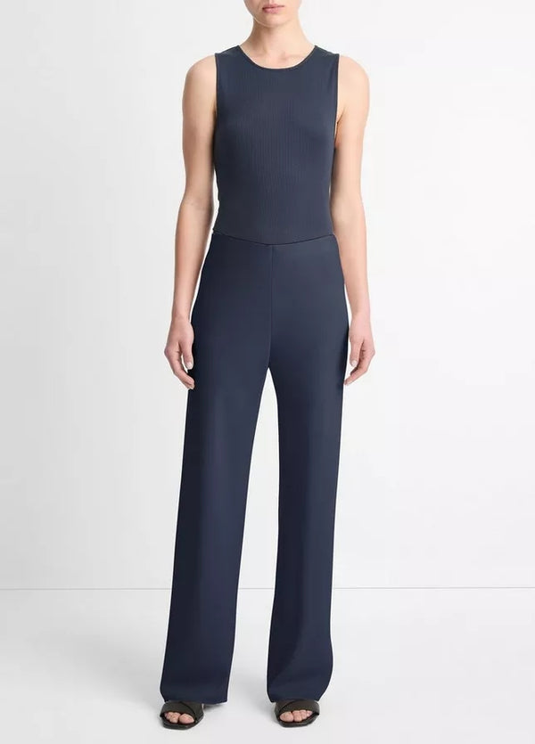 VINCE HIGH WAIST CREPE BIAS PANT