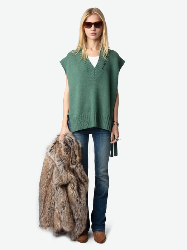 ZADIG & VOLTAIRE MADDY CASHMERE VEST