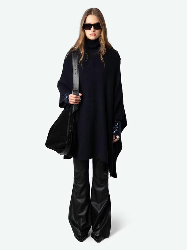 ZADIG & VOLTAIRE PALMA CASHMERE PONCHO