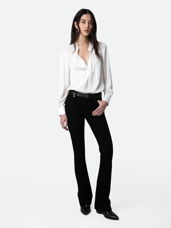 ZADIG & VOLTAIRE TINK ECRU BLOUSE