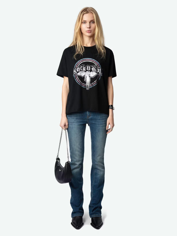 ZADIG & VOLTAIRE TOMMER FALLEN ANGEL T-SHIRT